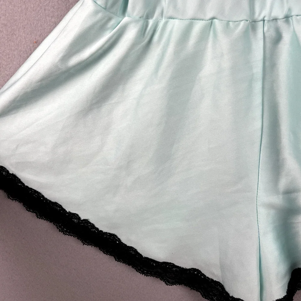 Kate Spade Satin Lingerie Romper Womens Medium Lace‎ Trim Fairy Dainty Delicate